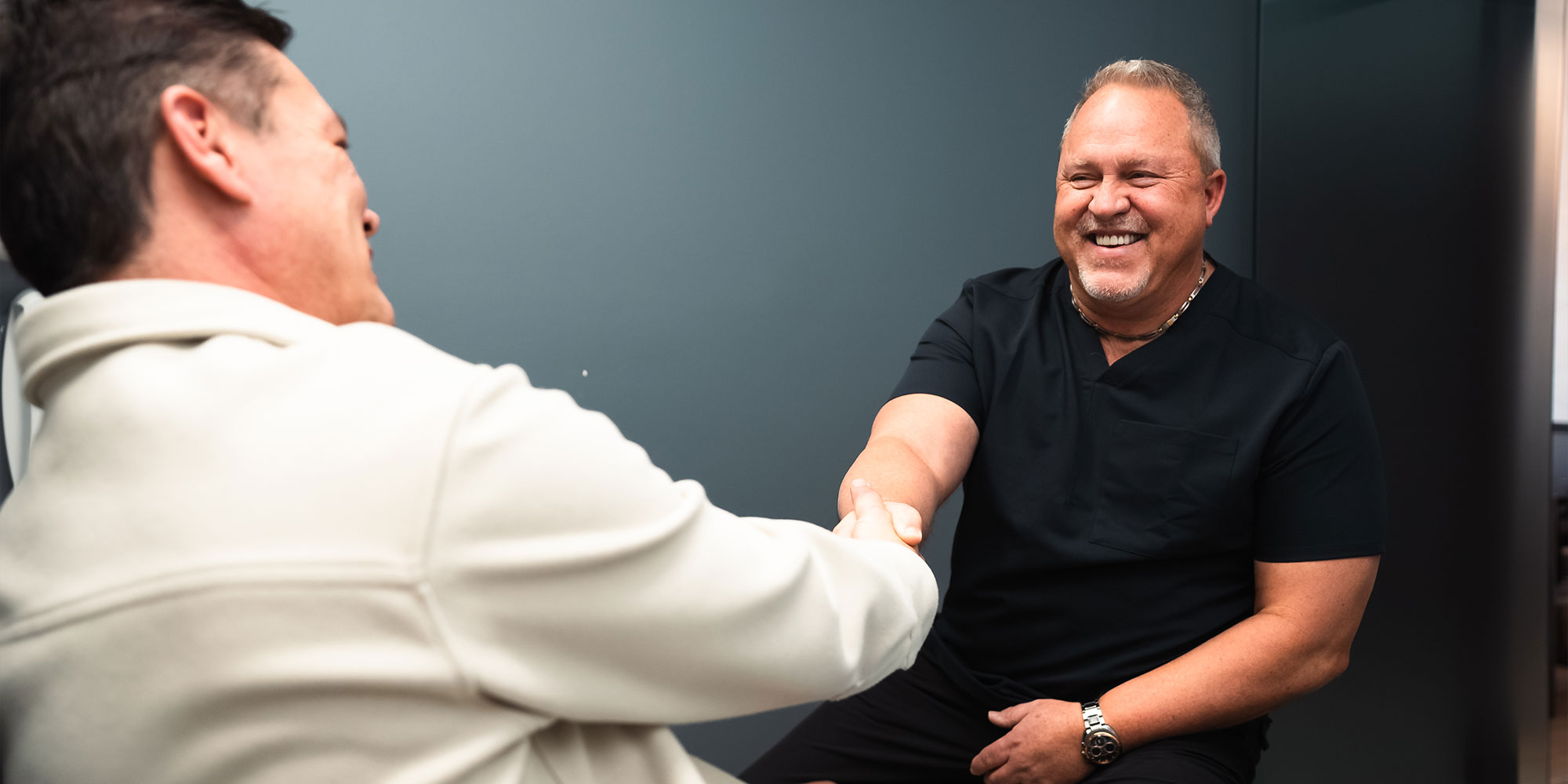 patient talking about sedation options with doctor